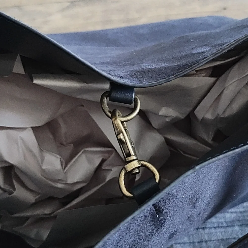 GAP Navy Vegan Suede Bucket Bag